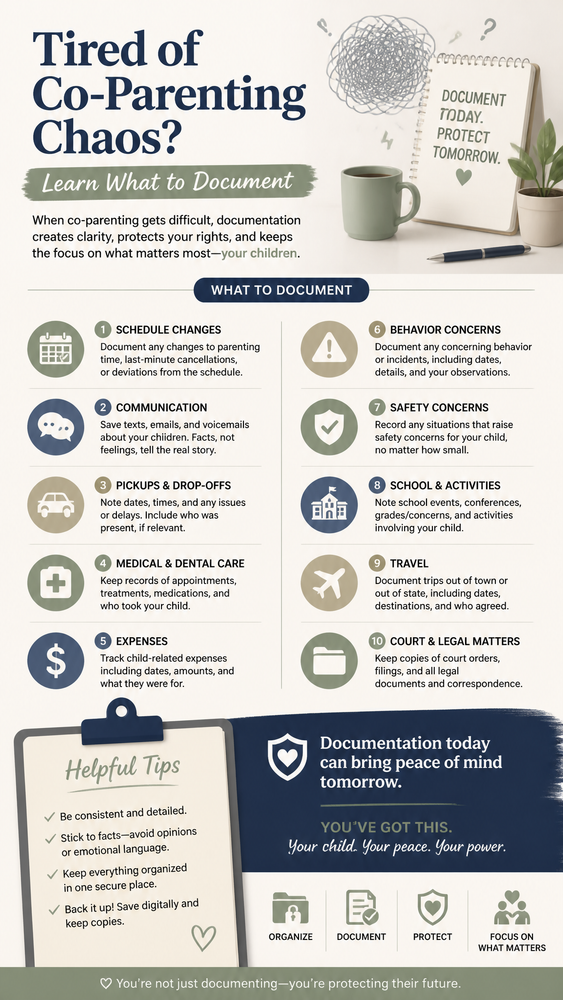 tired of co parenting chaos learn what to document