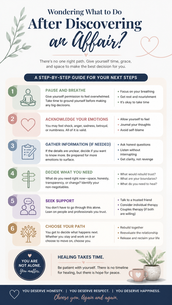 wondering what to do after discovering an affair