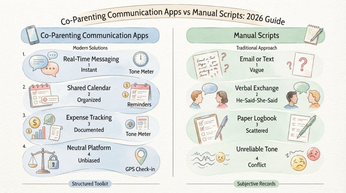 co parenting communication apps vs manual scripts 2026 guide 1784775644