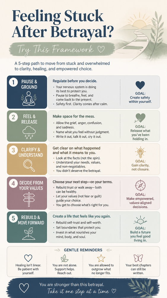 feeling stuck after betrayal try this framework