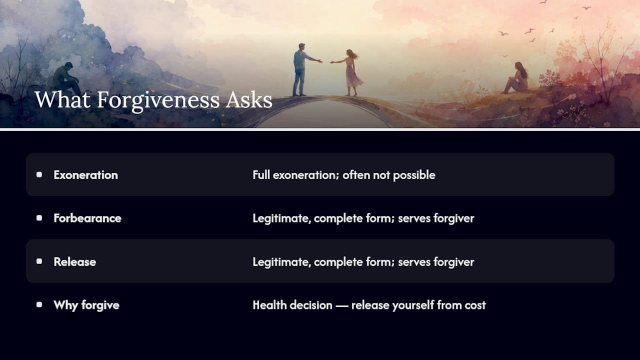 What forgiveness really asks of you — overview diagram