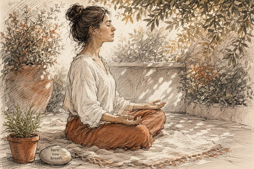 Betrayal Trauma Frameworks for Clinicians and Survivors 1 Woman performing grounding breathing exercise watercolor