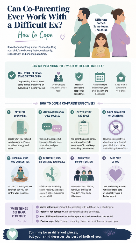 Navigating the Challenges of High-Conflict Co-Parenting: Seeking Support and Solutions 1 can co parenting ever work with a difficult ex how to cope