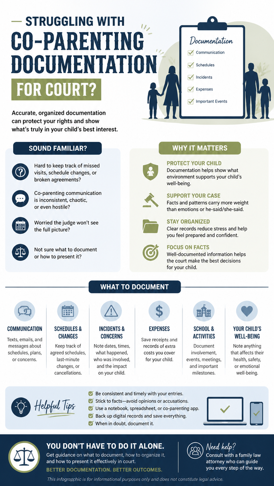 struggling with co parenting documentation for court